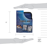 FAO-428 All-Purpose Emergency First Aid Kit for Home, Car, Travel, and Business, 131 Pieces
