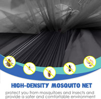 Camping Hammock - Camping Essentials, Double Hammock with Bug Net, Camping Gear Hammock for Outside, Hiking, and Travel (Gray)