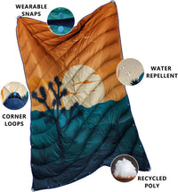 Camping Blanket,Puffy Blanket Lightweight Packable Camping Blanket Outdoor Blanket for Camping,Traveling, Stadium, Hiking, Picnics