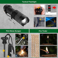 Survival Kits 27 in 1, Survival Gear and Supplies, Christmas Stocking Stuffers Camping Accessories Tactical Gear Fishing Equipment for Camping Hiking Hunting, Christmas Birthday Gifts for Men