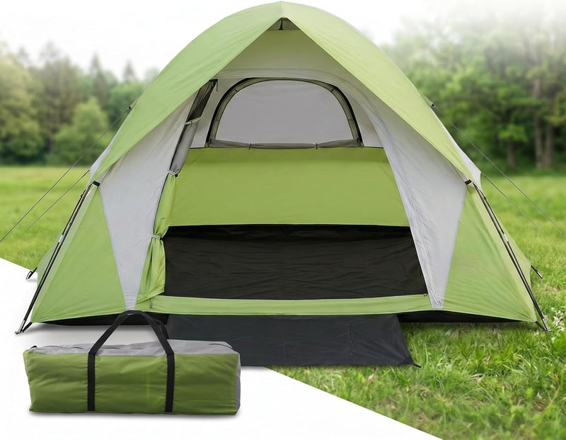 Camping Tents 4/6 Person Tents Camping Tents for Camping Waterproof Double Layer Waterproof Rain Fly for Family Outdoor Backpacking Hiking 3-Season Dome
