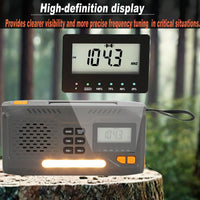 7400Mwh Emergency Weather Radio, Solar Hand Crank NOAA AM FM Portable Radio | Built-In Flashlight, Phone Charger, SOS Alarm & Digital Display, Perfect for Hurricane Survival Camping Outdoor Emergency Use