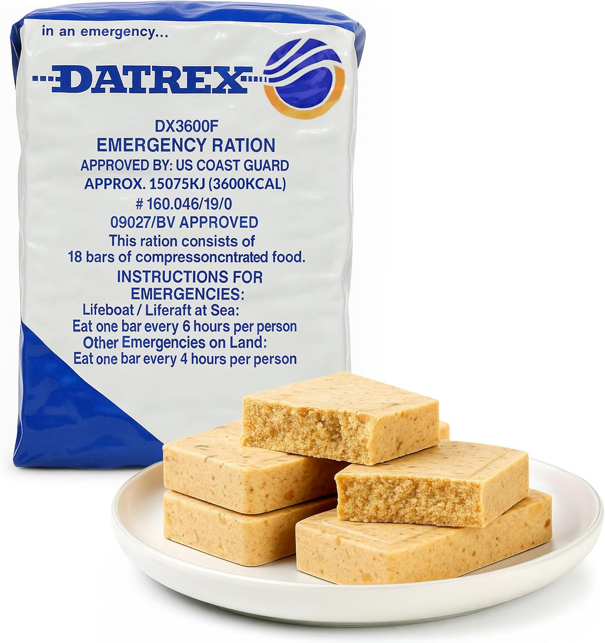 Datrex 3600 Emergency Food Bar - 3 Day/72 Hour Bar - Single Pack