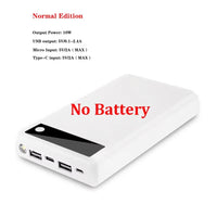 Practical Reusable 6 X 18650 Mobile Power Bank Shell Large Capacity with Strong Flashlight Power Bank Shell for Smartphone