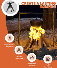 Smokeless Fire Pit Ring and Vertical Fire Pit Grate