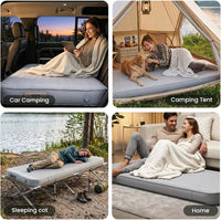 Sleeping Pad for Camping, 4" Thick Self Inflating Sleeping Pad with Built-In Pump, 4 Season Inflatable Sleeping Pad for Camping Cot, Tent & Car