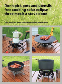 Lohascamping Folding 3800W Camping Stove UFO Gas Burners Tourist Camping Burner Capacity Lightweight Camping Stove Portable BBQ