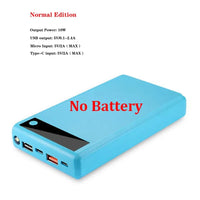 Practical Reusable 6 X 18650 Mobile Power Bank Shell Large Capacity with Strong Flashlight Power Bank Shell for Smartphone