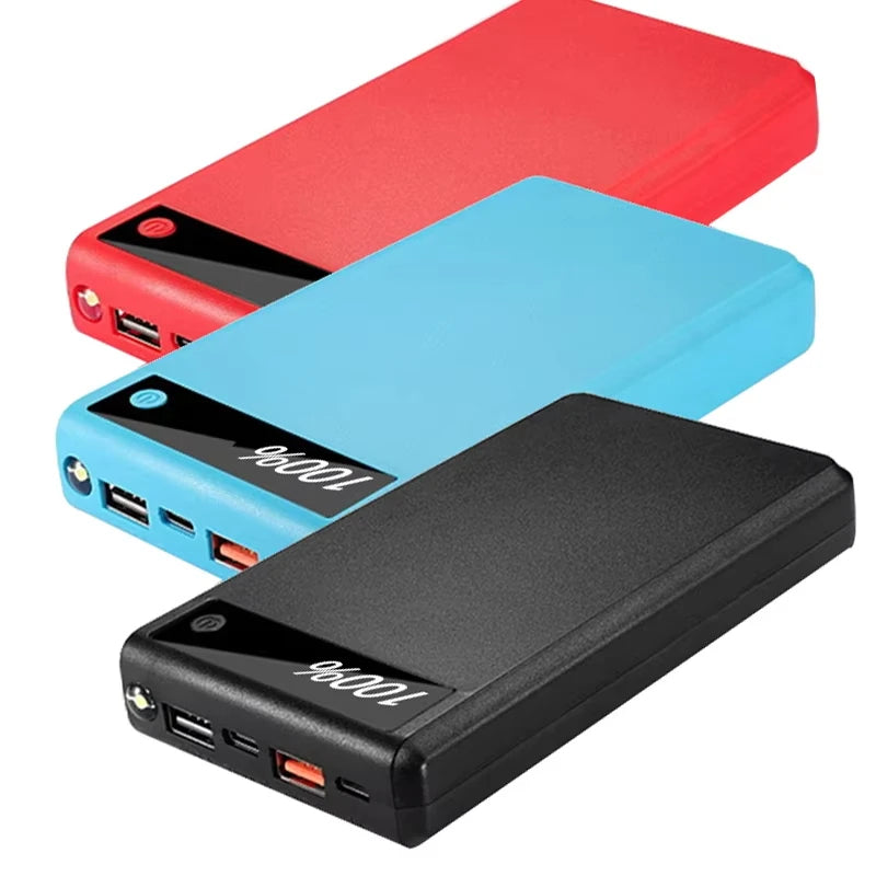 Practical Reusable 6 X 18650 Mobile Power Bank Shell Large Capacity with Strong Flashlight Power Bank Shell for Smartphone