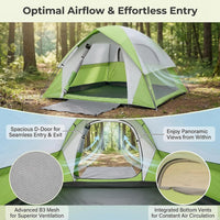 Camping Tents 4/6 Person Tents Camping Tents for Camping Waterproof Double Layer Waterproof Rain Fly for Family Outdoor Backpacking Hiking 3-Season Dome