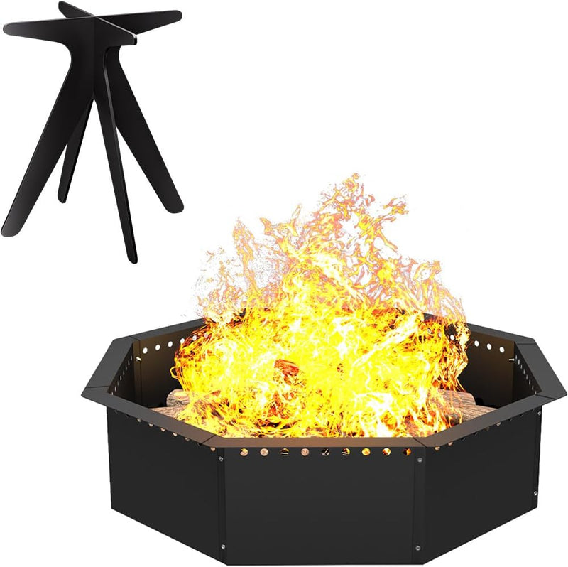 Smokeless Fire Pit Ring and Vertical Fire Pit Grate