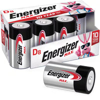 MAX D Batteries (8-Pack), D Cell Alkaline Batteries