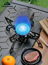 Lohascamping Folding 3800W Camping Stove UFO Gas Burners Tourist Camping Burner Capacity Lightweight Camping Stove Portable BBQ