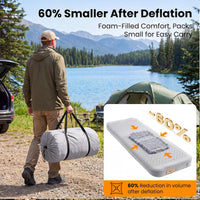 Sleeping Pad for Camping, 4" Thick Self Inflating Sleeping Pad with Built-In Pump, 4 Season Inflatable Sleeping Pad for Camping Cot, Tent & Car